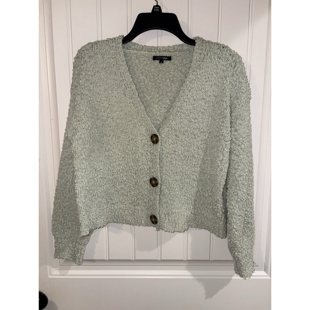 Paper Moon 3 Button Cardigan Cropped Light green Women’s S Super Soft